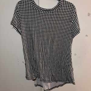 Classic Black and White Houndstooth Women's Tee